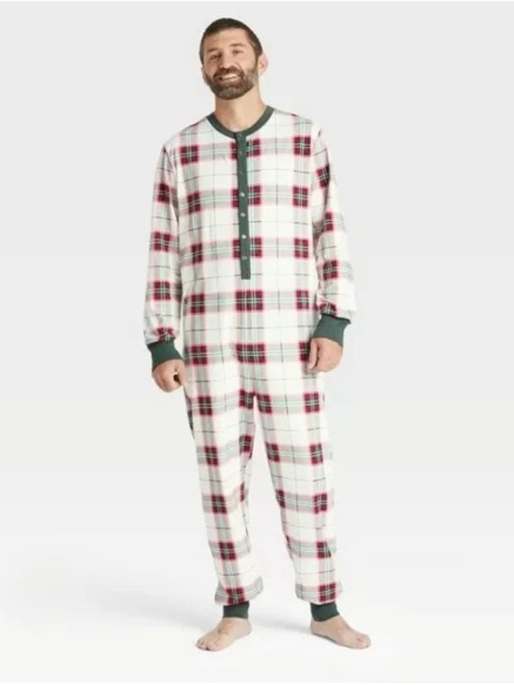 Hearth & Hand Plaid Holiday Pajama Onesie